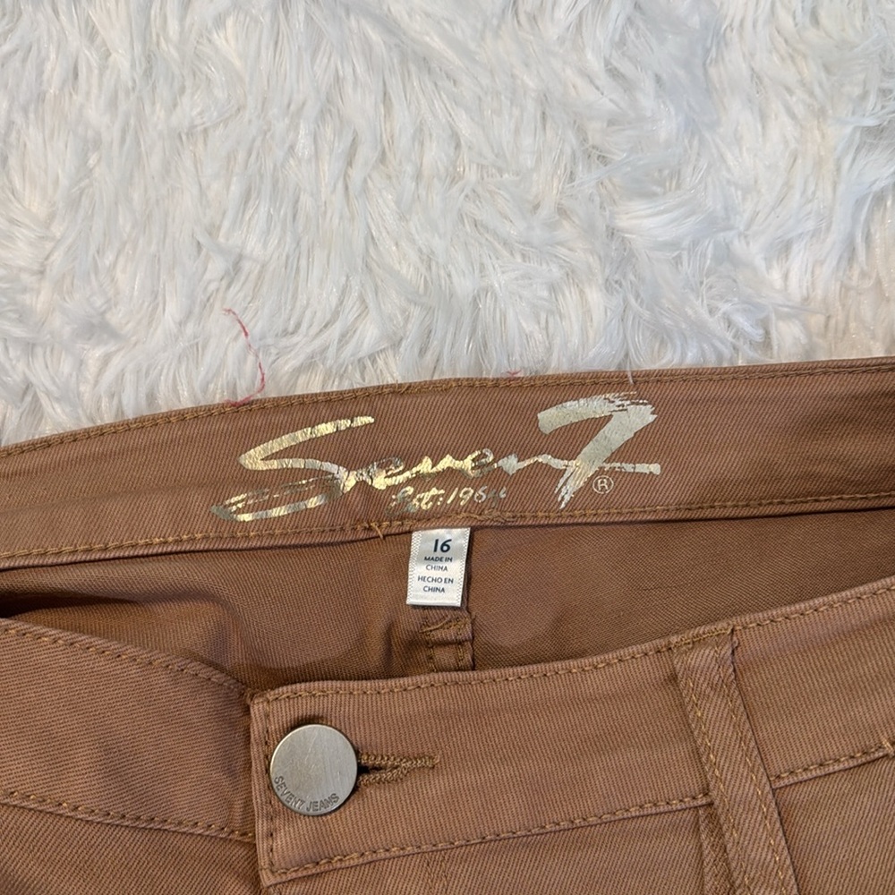 NWOT, Seven7 Utility Brown Skinny Jeans, size 16 - Picture 3 of 9